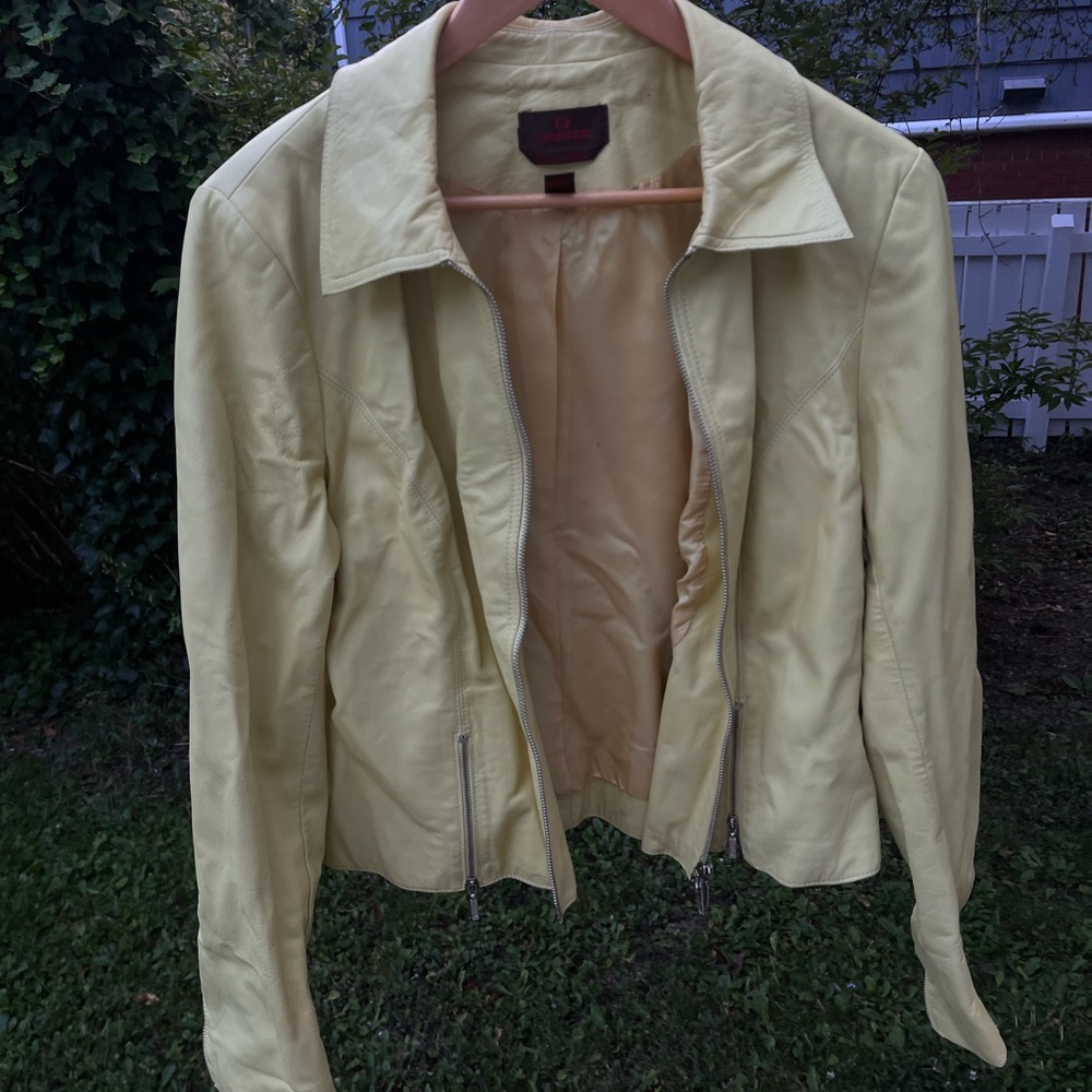 Pale Green Leather Jacket